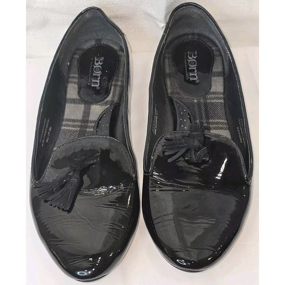 Born Black Patent Leather‎ Ballet Flats Shoes Womens Size 9M US 40.5 EU